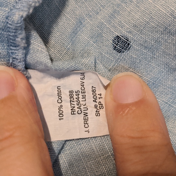 J Crew Sleeveless Chambray Top - Picture 3 of 7